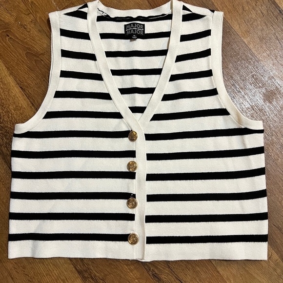 major label group Jackets & Blazers - stripped v-neck dress for your own euro summer (XL)